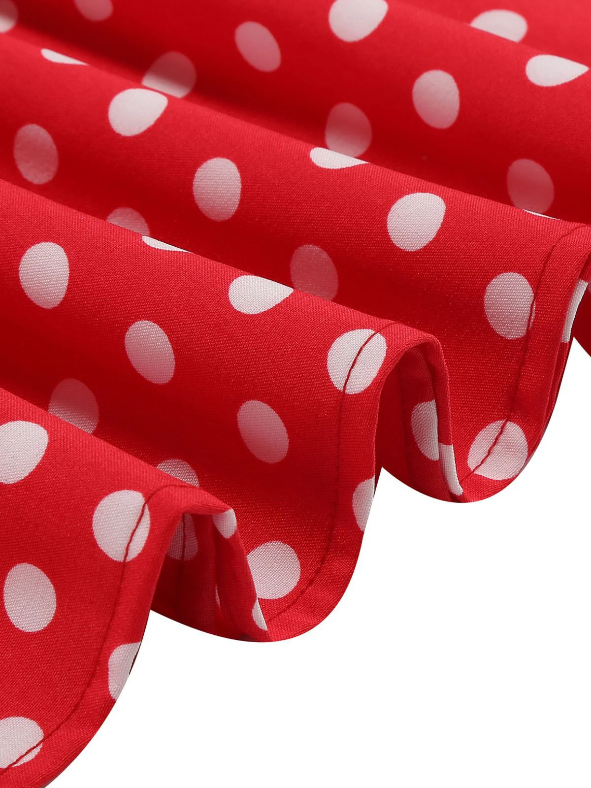 1950s Polka Dot Bow Swing Dress - Image 8