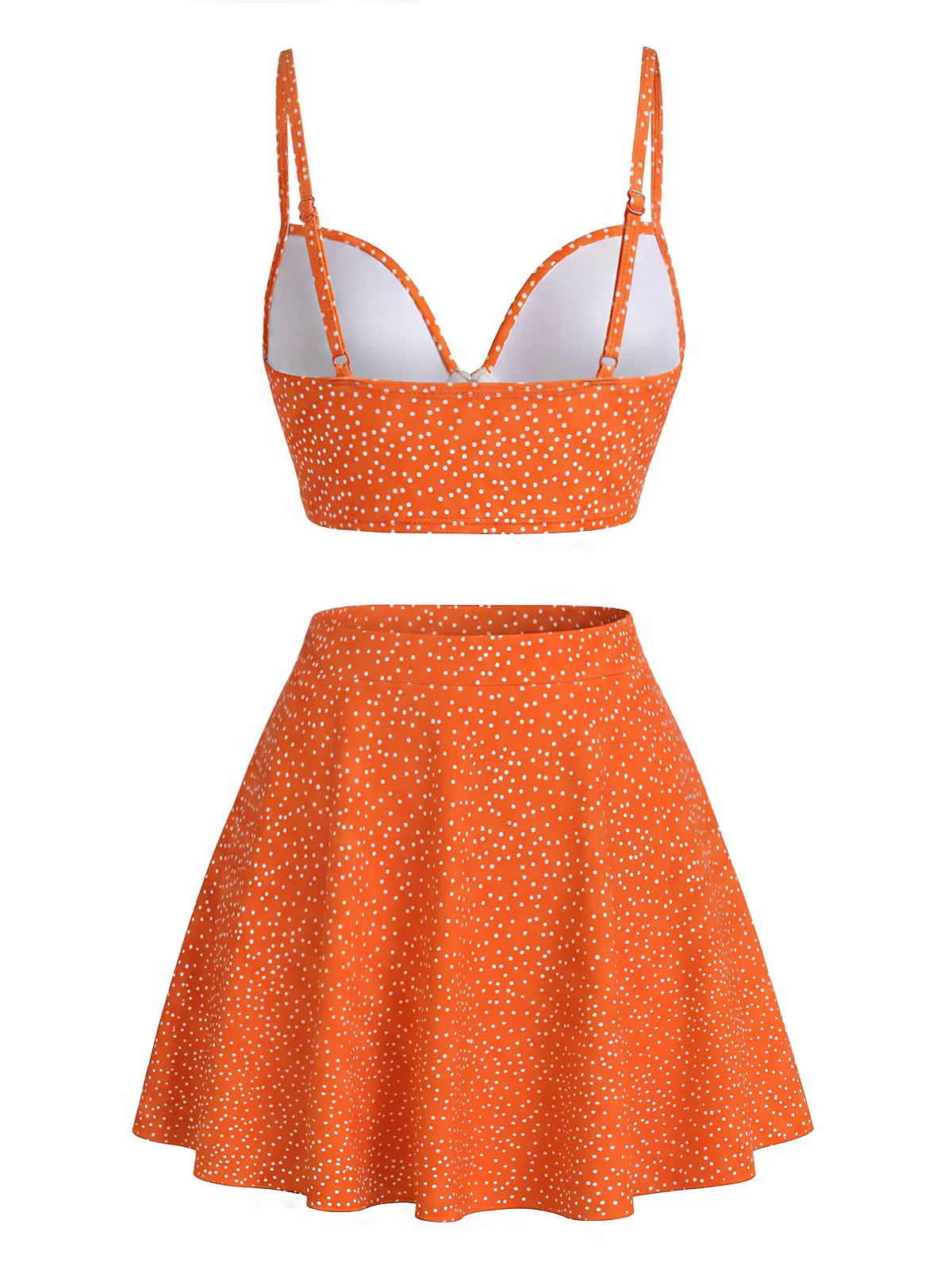 1950s Polka Dot High-Waist Bikini Set & Cover-Up - Image 3
