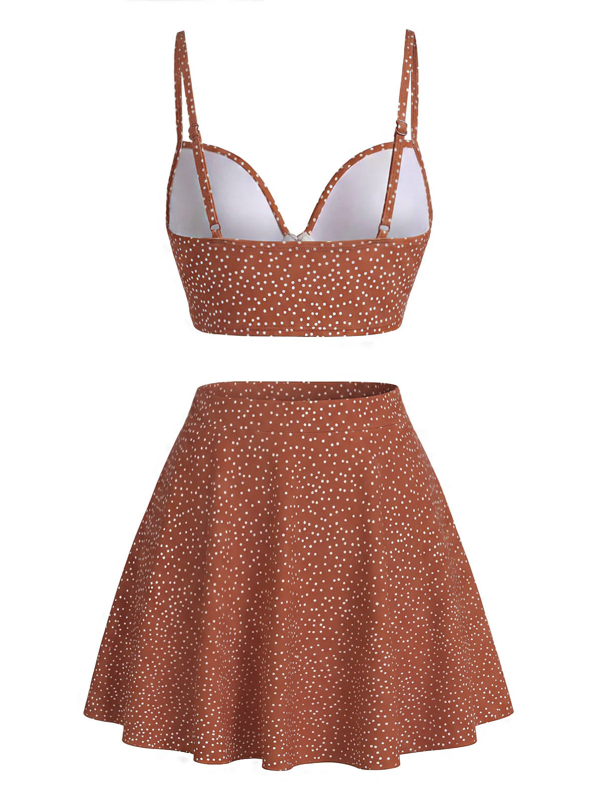 1950s Polka Dot High-Waist Bikini Set & Cover-Up - Image 6