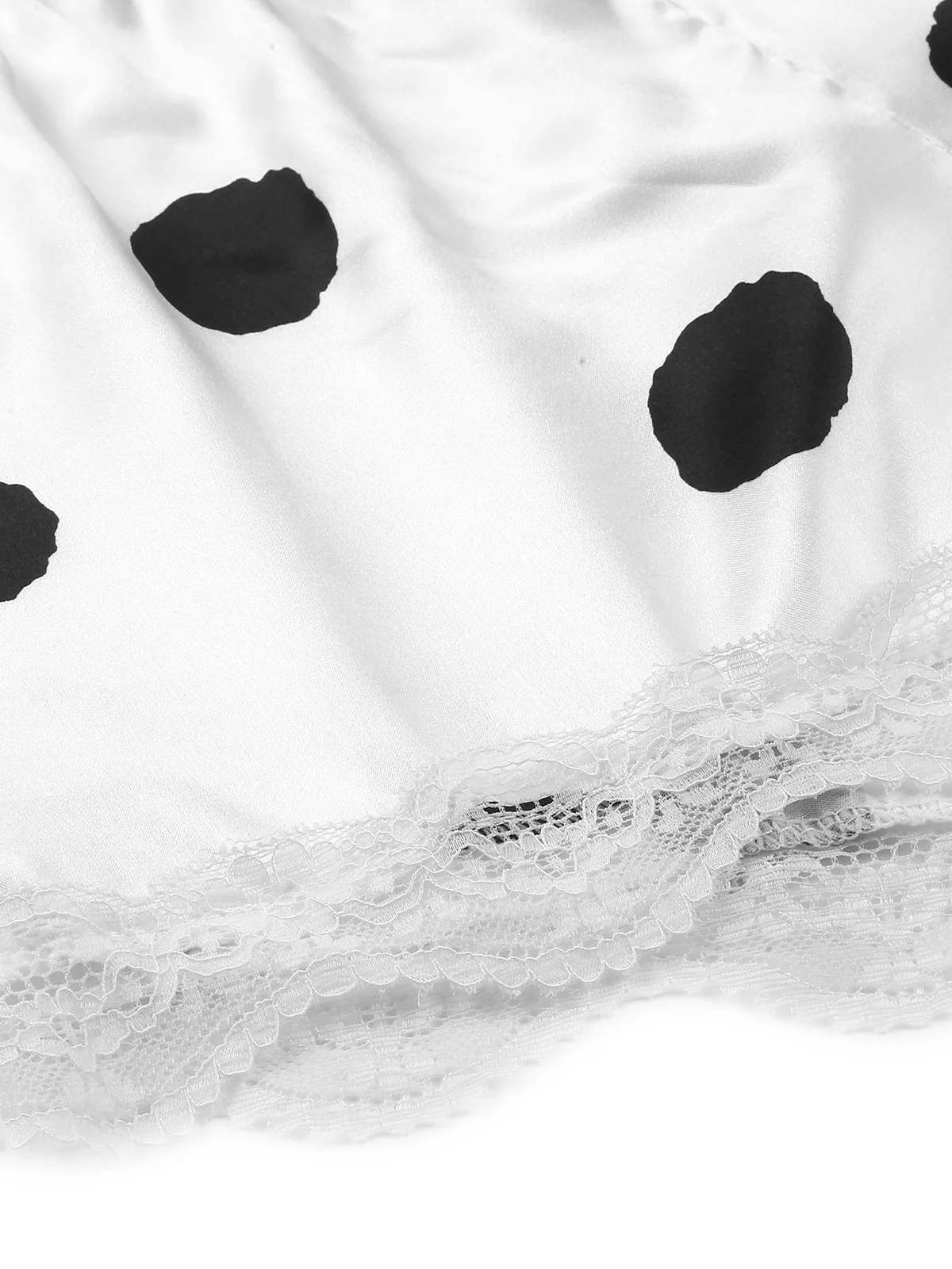 1950s Polka Dot Lace Camisole Sleepwear - Image 20