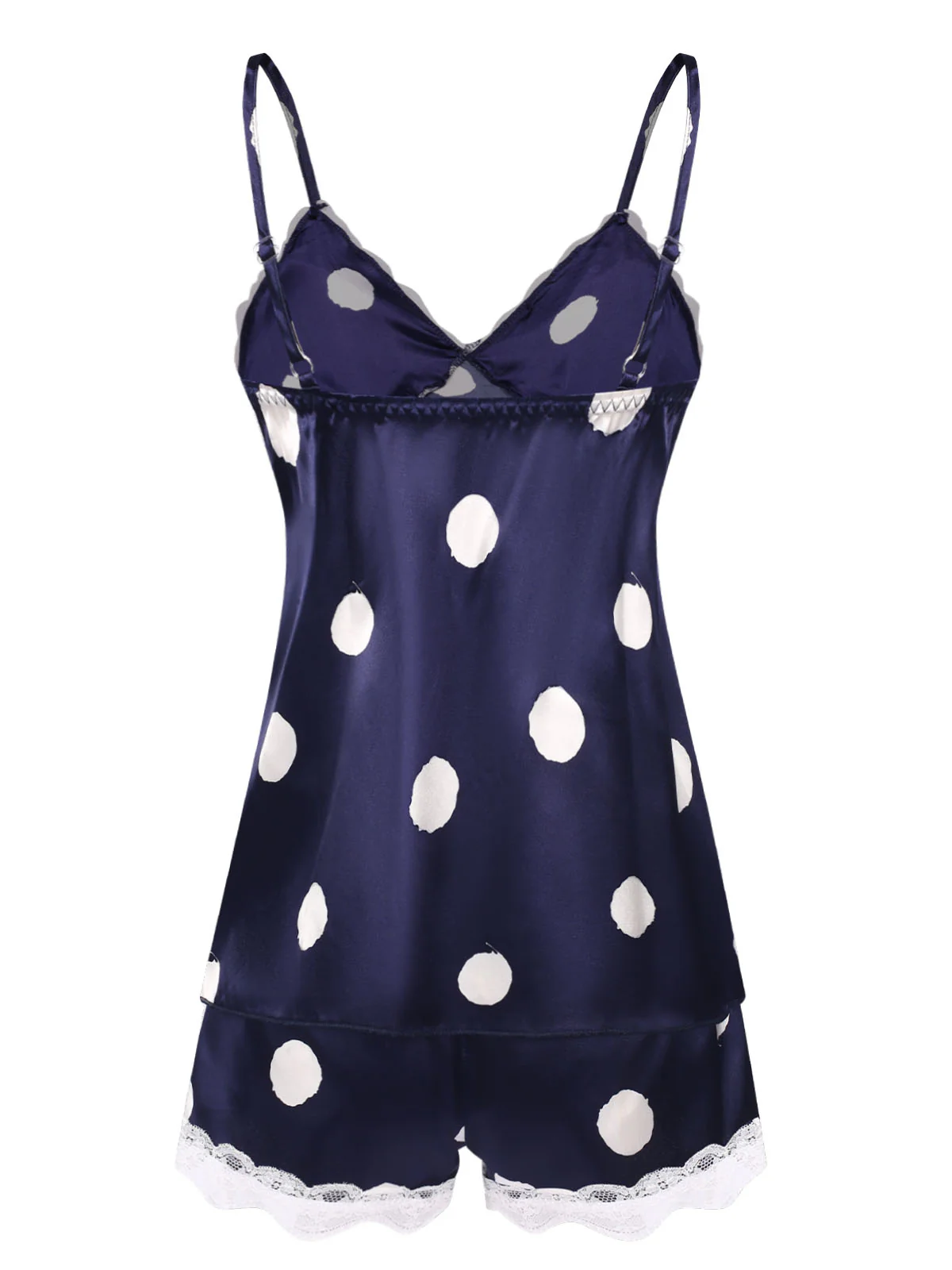 1950s Polka Dot Lace Camisole Sleepwear - Image 3
