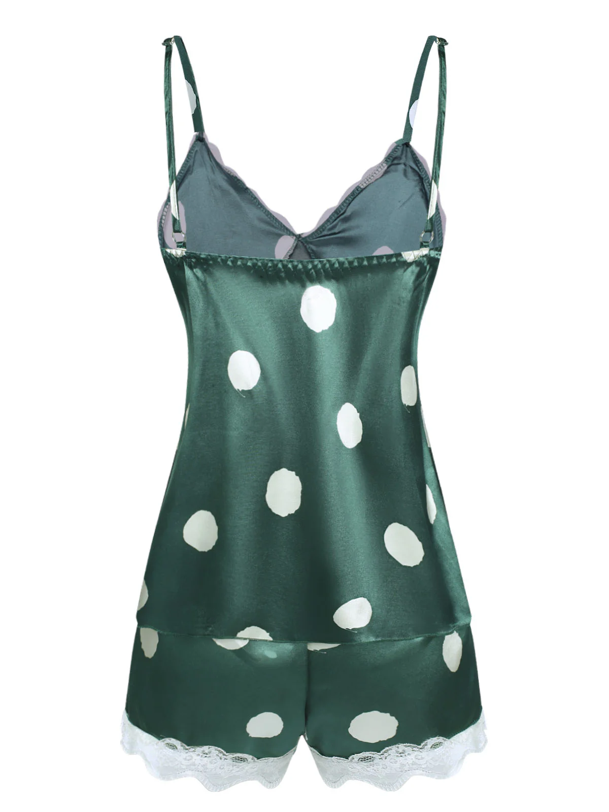 1950s Polka Dot Lace Camisole Sleepwear - Image 8