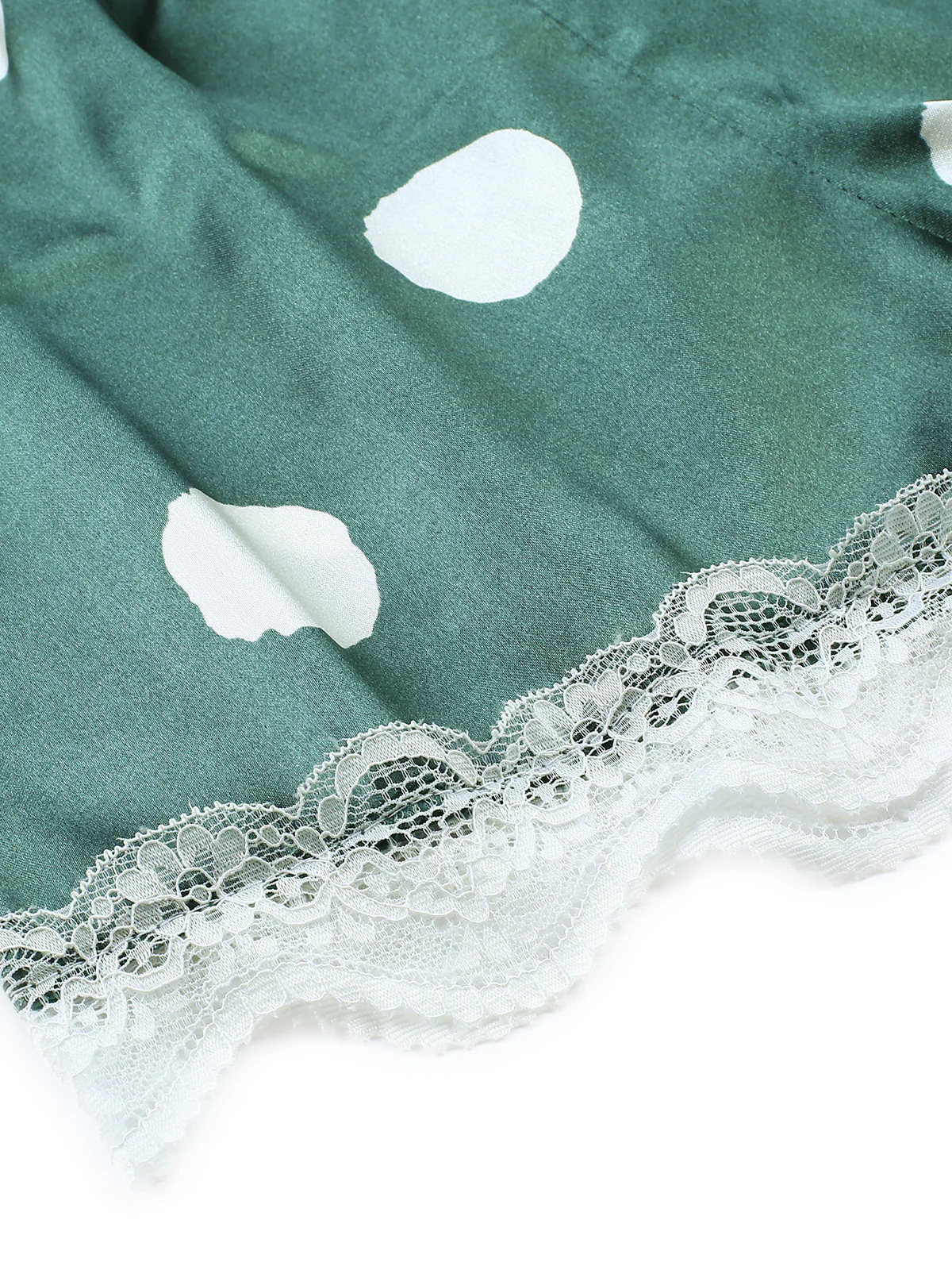 1950s Polka Dot Lace Camisole Sleepwear - Image 9