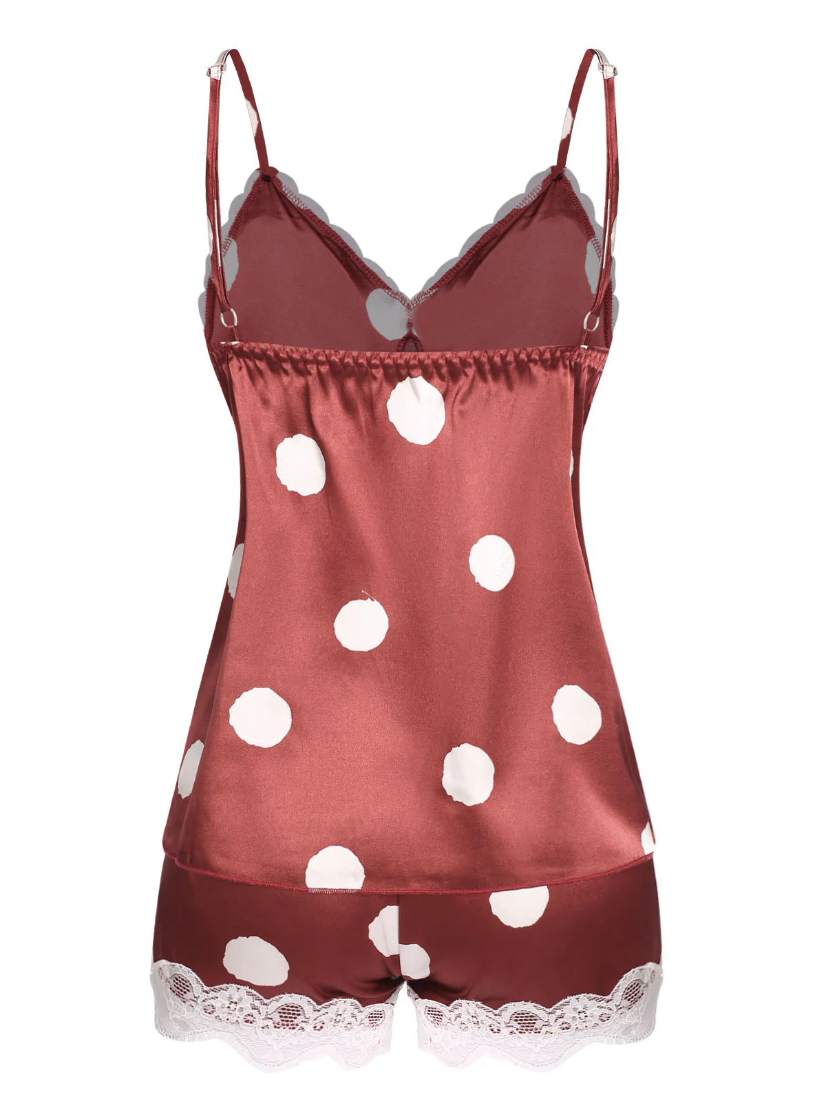 1950s Polka Dot Lace Camisole Sleepwear - Image 13