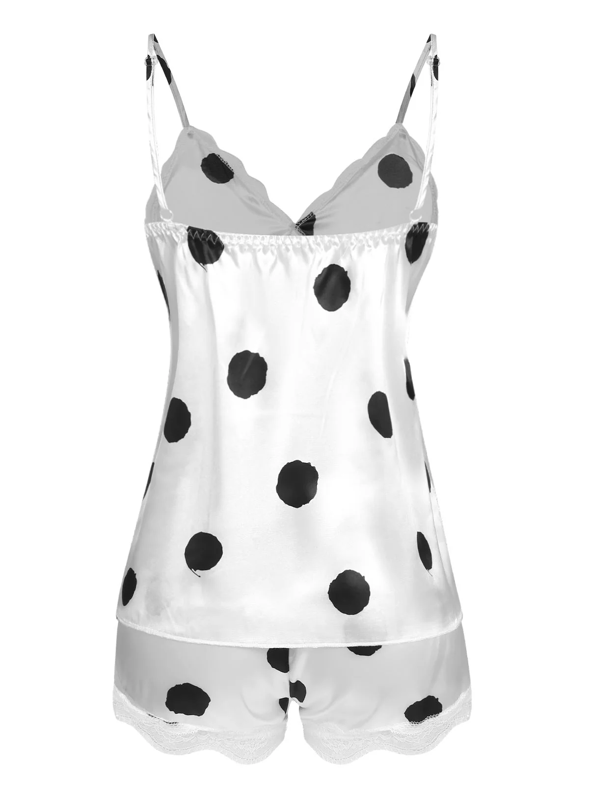 1950s Polka Dot Lace Camisole Sleepwear - Image 18