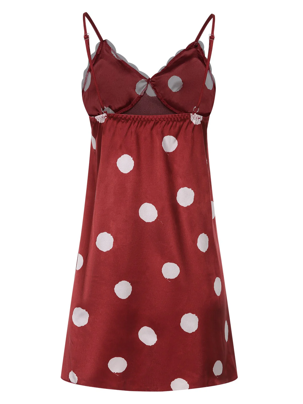 1950s Polka Dot Lace Spaghetti Straps Sleepwear - Image 16
