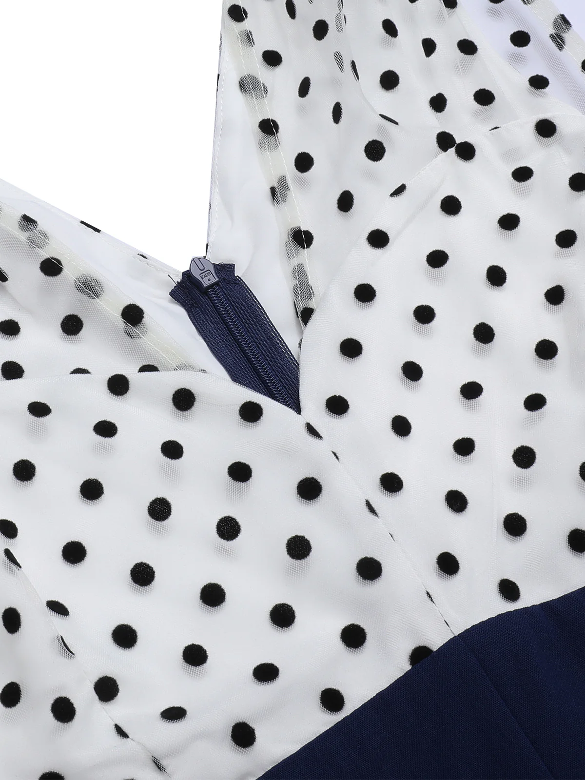 1930s Polka Dot Patchwork Button Jumpsuit - Image 3