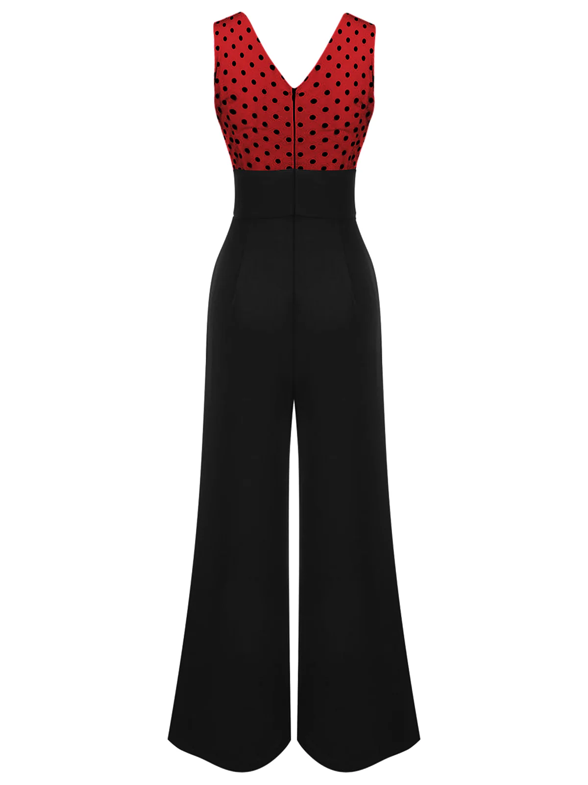 1930s Polka Dot Patchwork Button Jumpsuit - Image 6