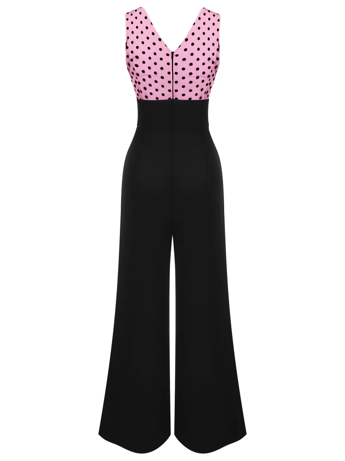 1930s Polka Dot Patchwork Button Jumpsuit - Image 8