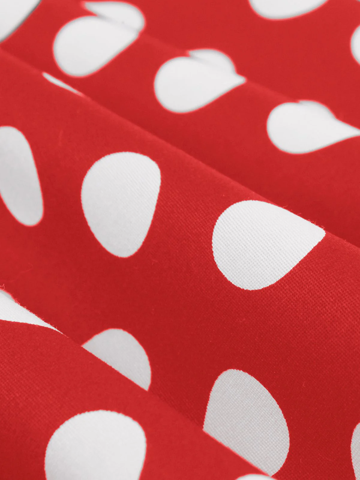 1950s Polka Dot Patchwork Short Sleeves Dress - Image 9