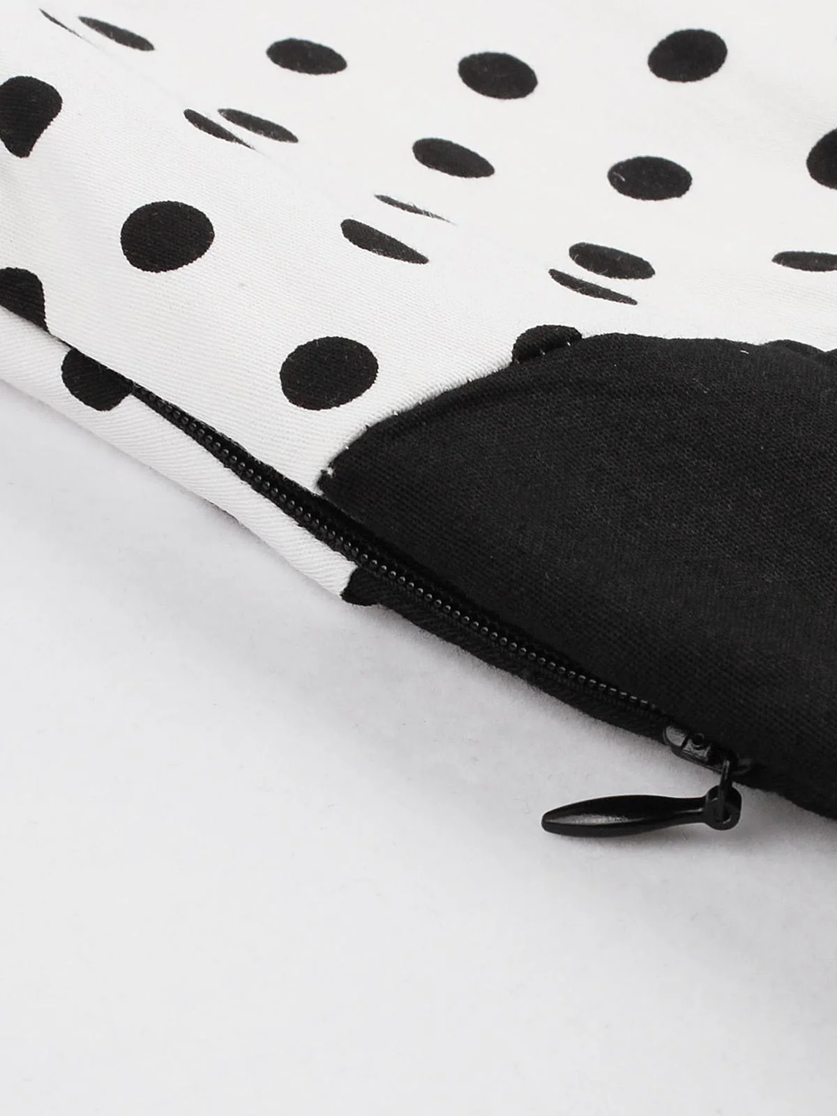 1950s Polka Dot Patchwork Swing Dress - Image 7