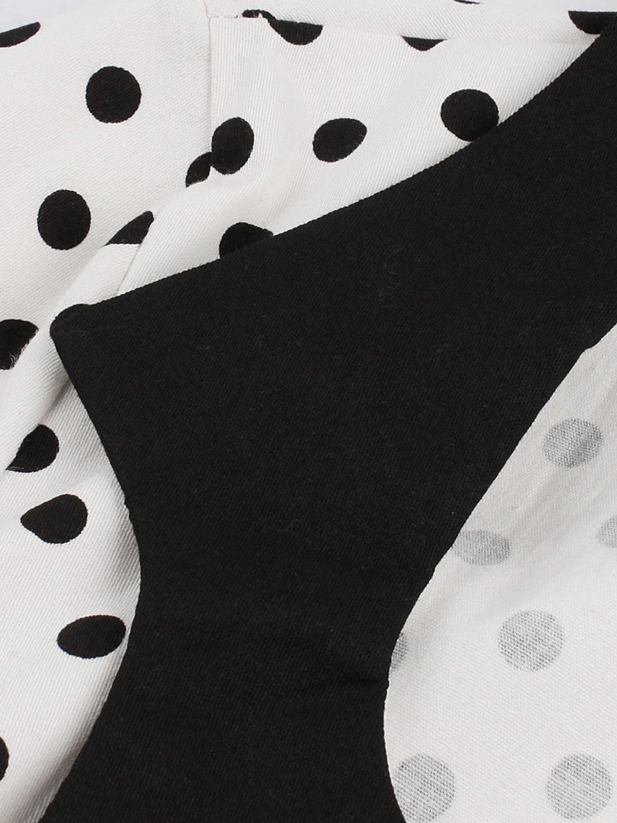 1950s Polka Dot Patchwork Swing Dress - Image 7