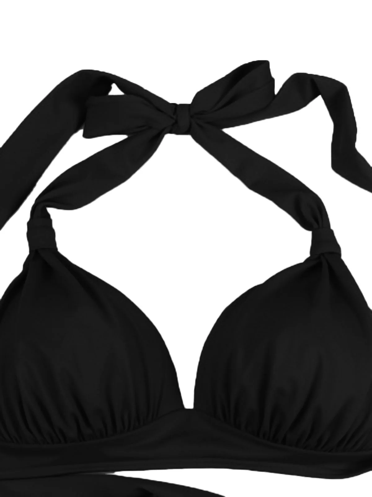 [US Warehouse] 1950s Polka Dot Pleated Halter Bikini - Image 10