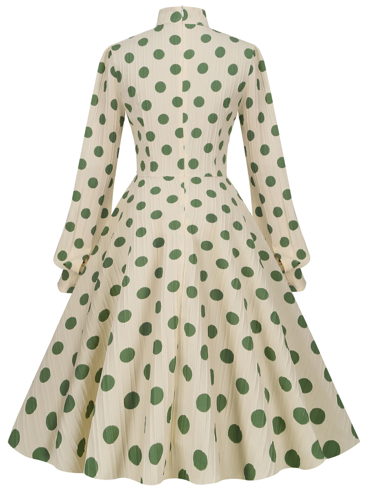 1950s Polka Dots Bowknot Swing Dress - Image 3