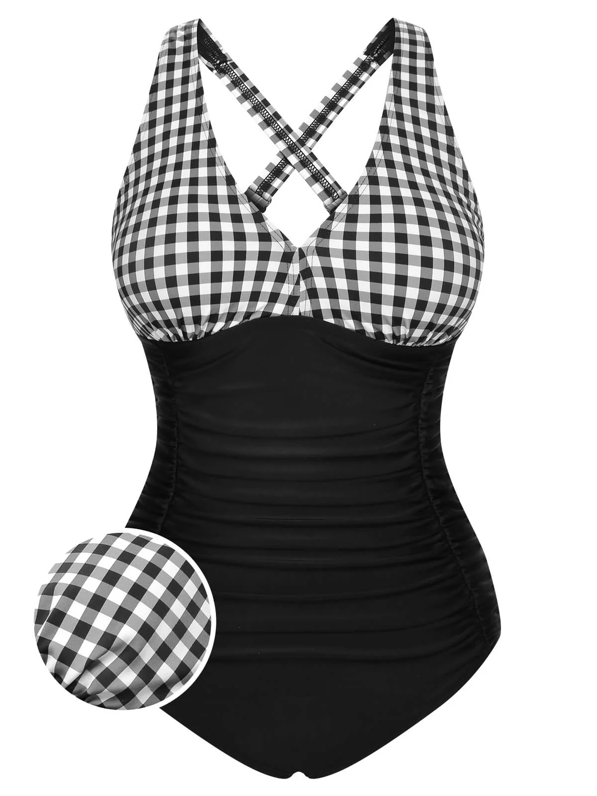 1950s Printed One-Piece Swimsuit - Image 12