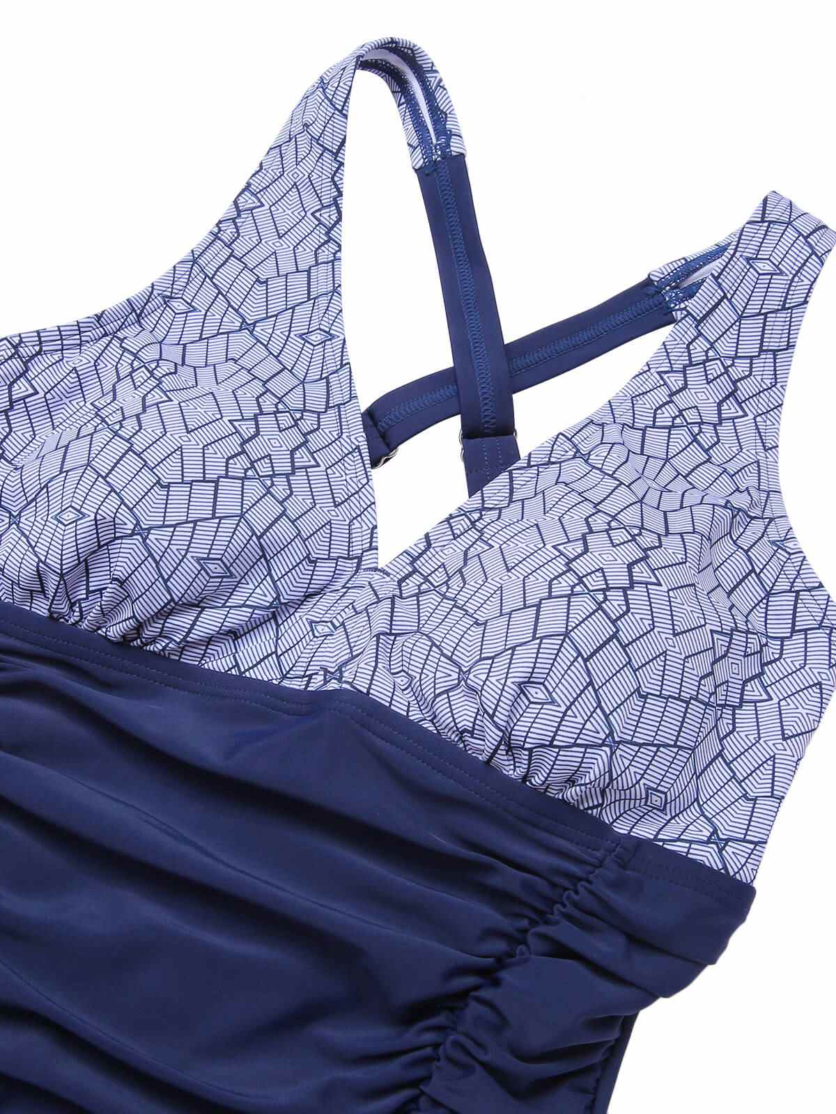 1950s Printed One-Piece Swimsuit - Image 4