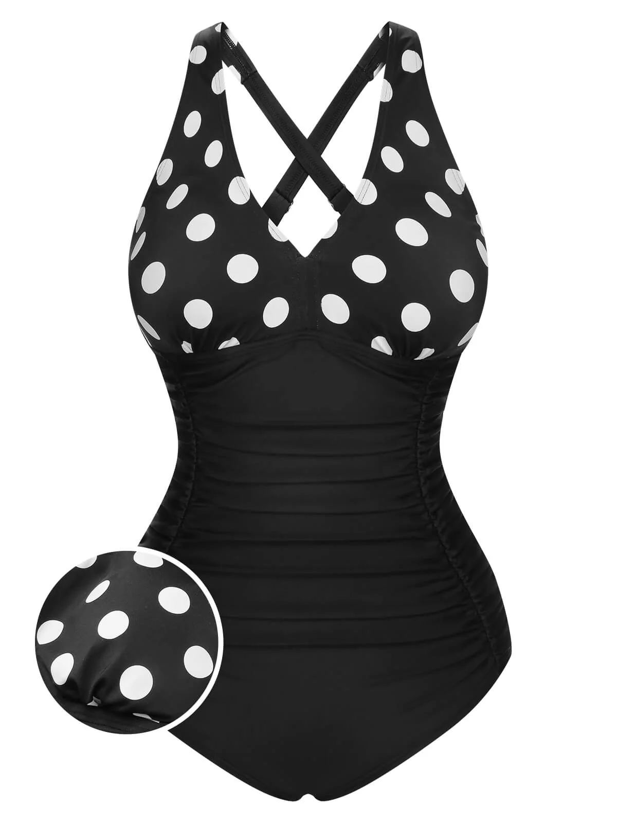 1950s Printed One-Piece Swimsuit - Image 7