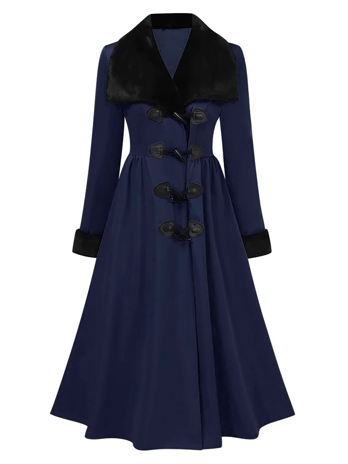 1950s Red And Black Fur Collar Coat - Image 10