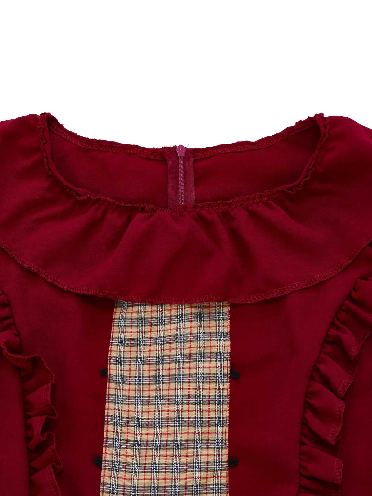 1950s Red Riding Halloween Costume Dress With Cape - Image 3