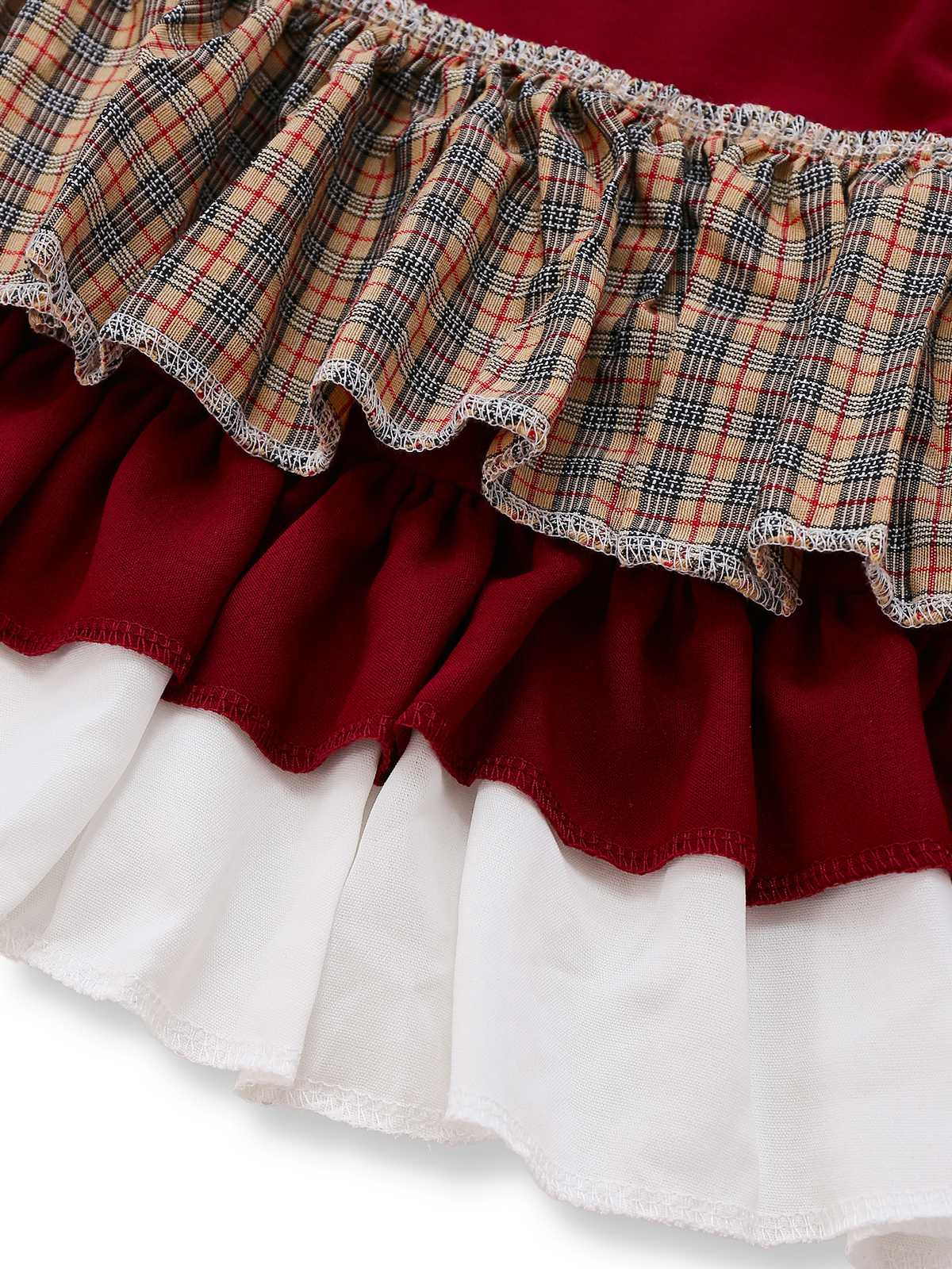 1950s Red Riding Halloween Costume Dress With Cape - Image 5