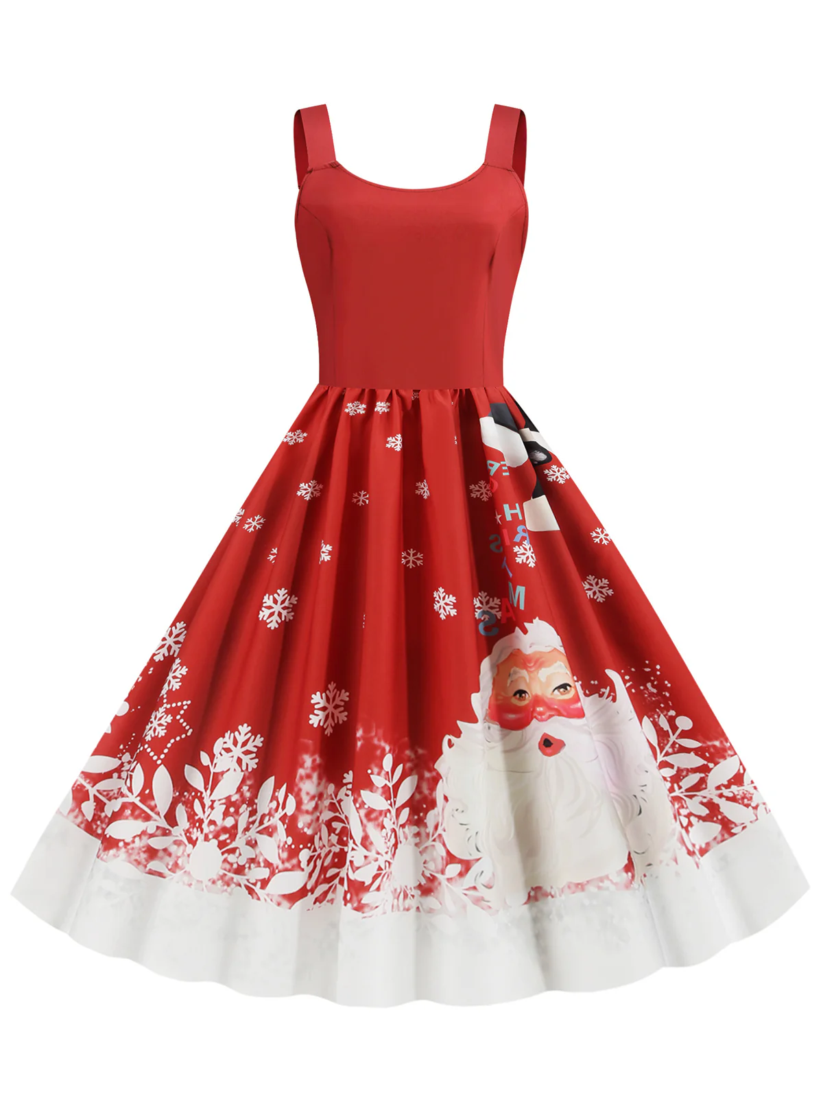 1950s Retro Christmas Santa Claus Swing Dress - Image 2