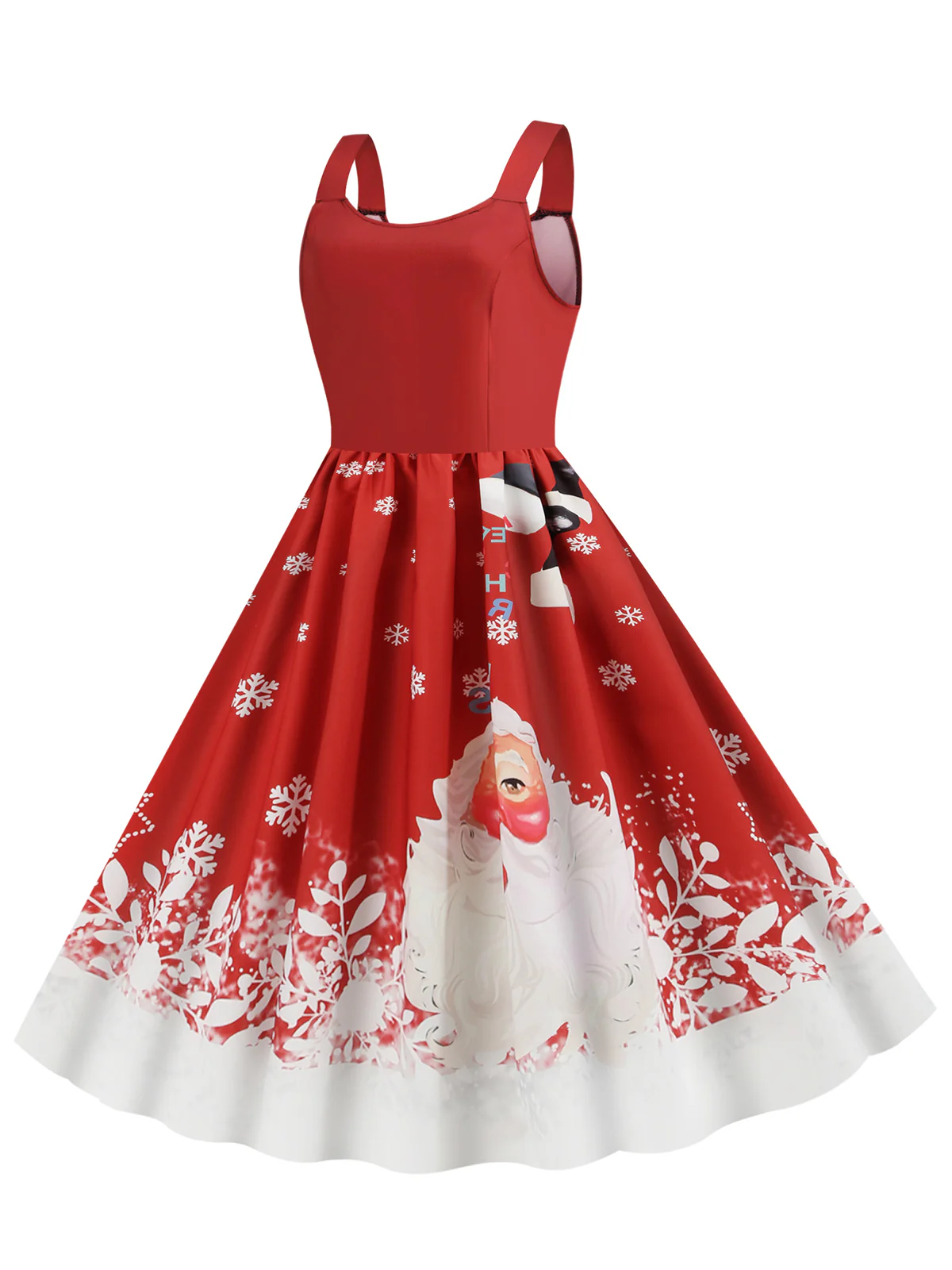 1950s Retro Christmas Santa Claus Swing Dress - Image 3