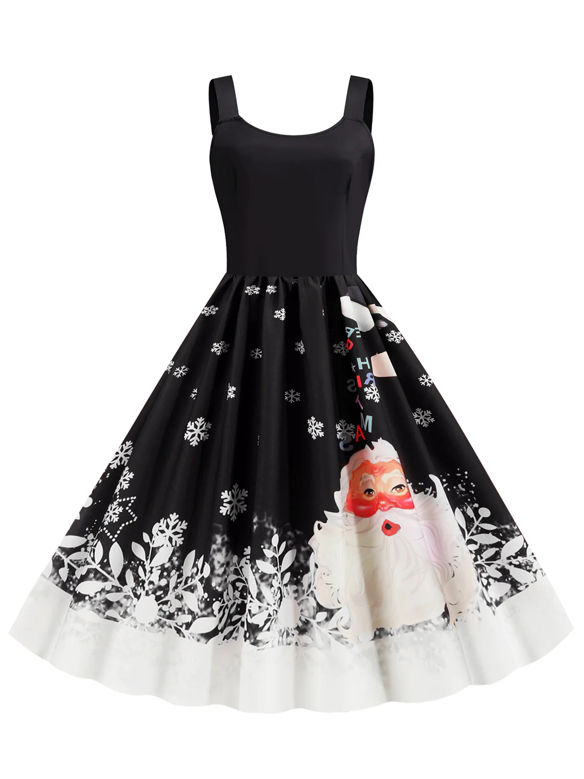 1950s Retro Christmas Santa Claus Swing Dress - Image 8