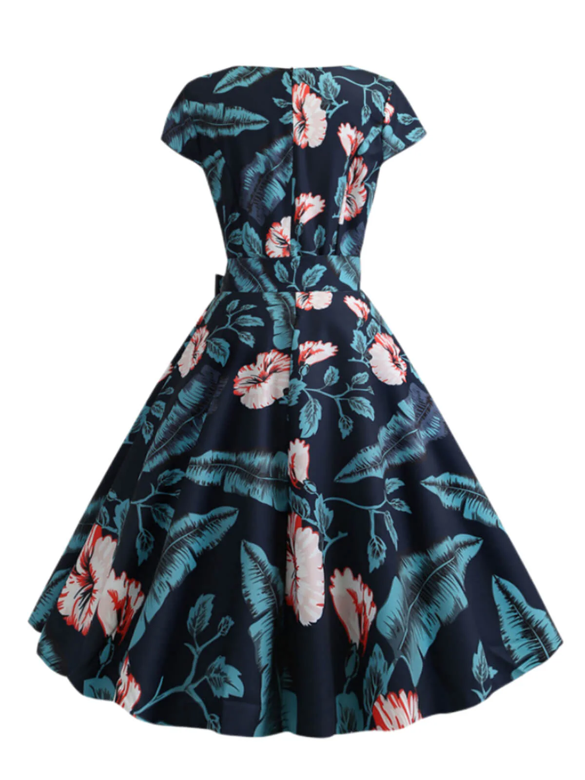 1950s Retro Floral Swing Dress - Image 3