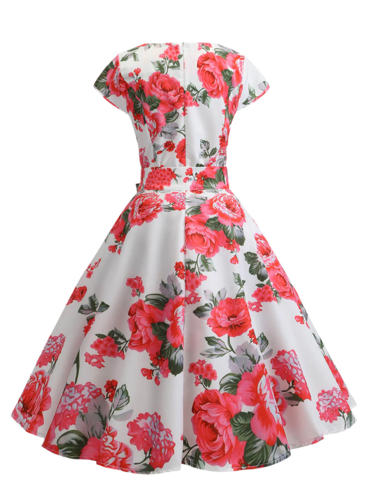 1950s Retro Floral Swing Dress - Image 6