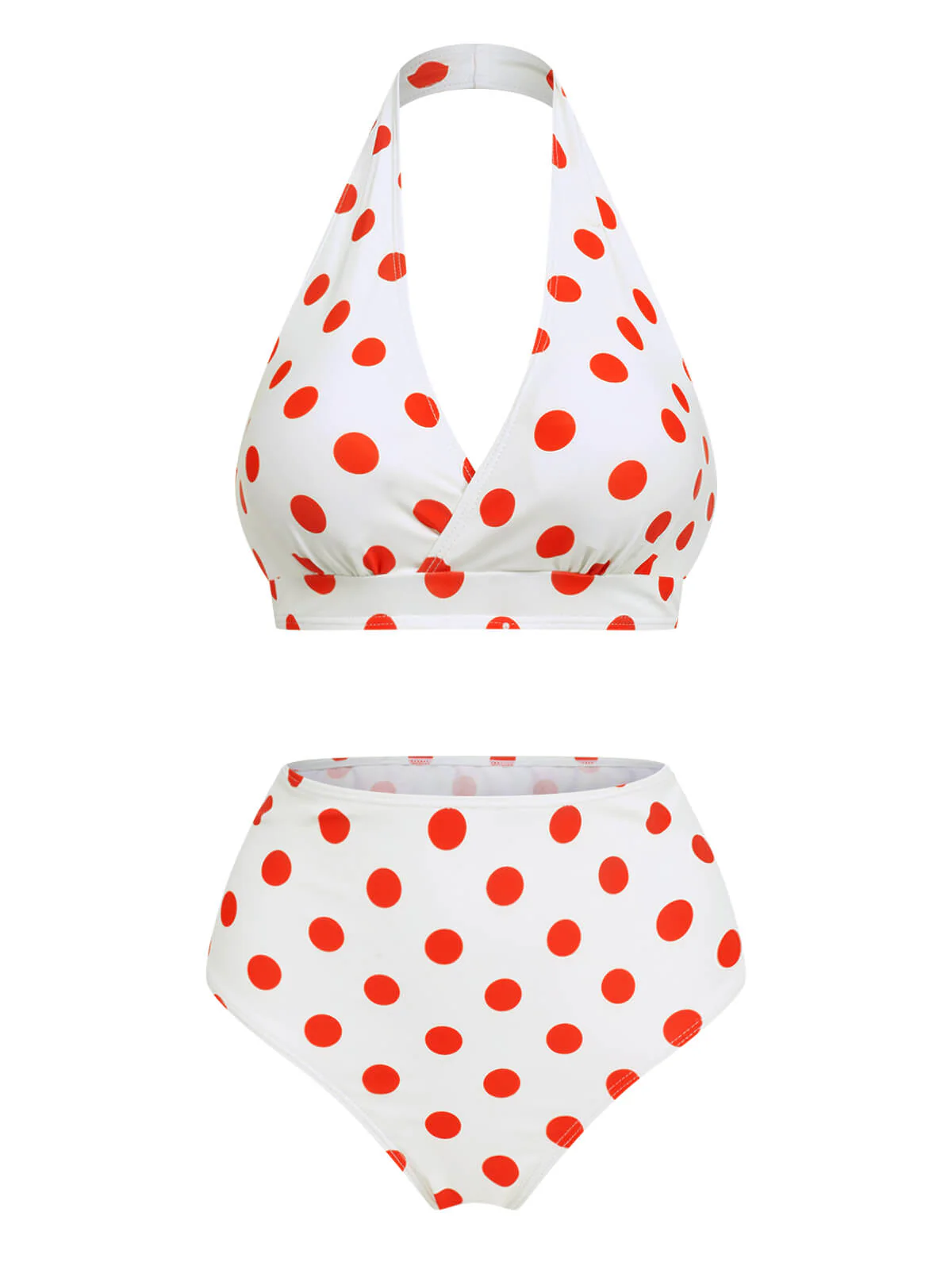 1950s Retro Polka Dots Bikini Set & Apron - Image 3