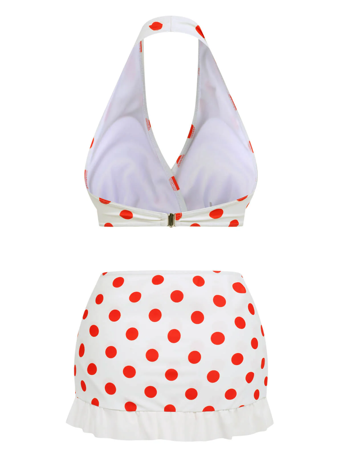 1950s Retro Polka Dots Bikini Set & Apron - Image 4