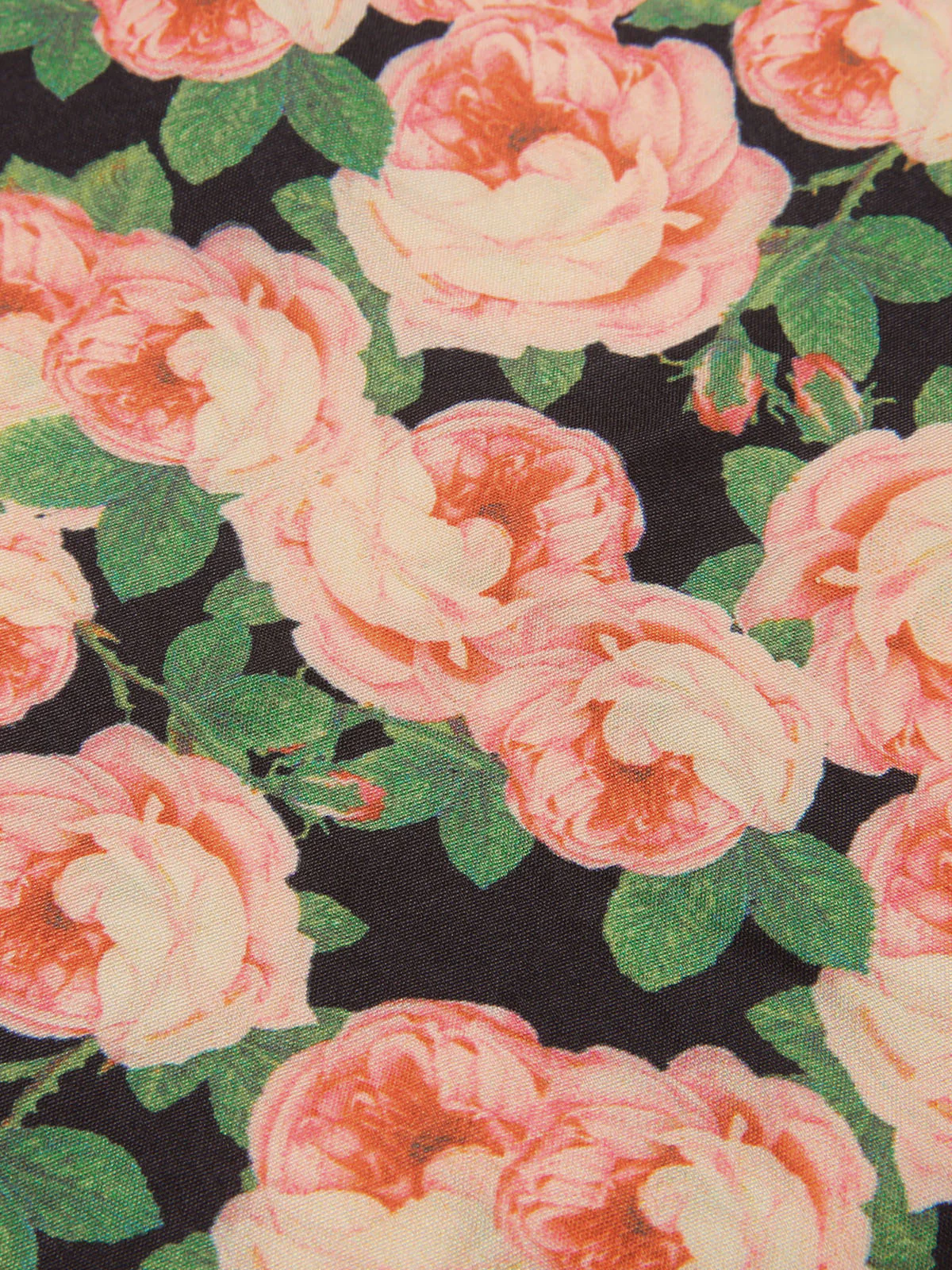 1950s Rose Lapel Puff Swing Dress - Image 4