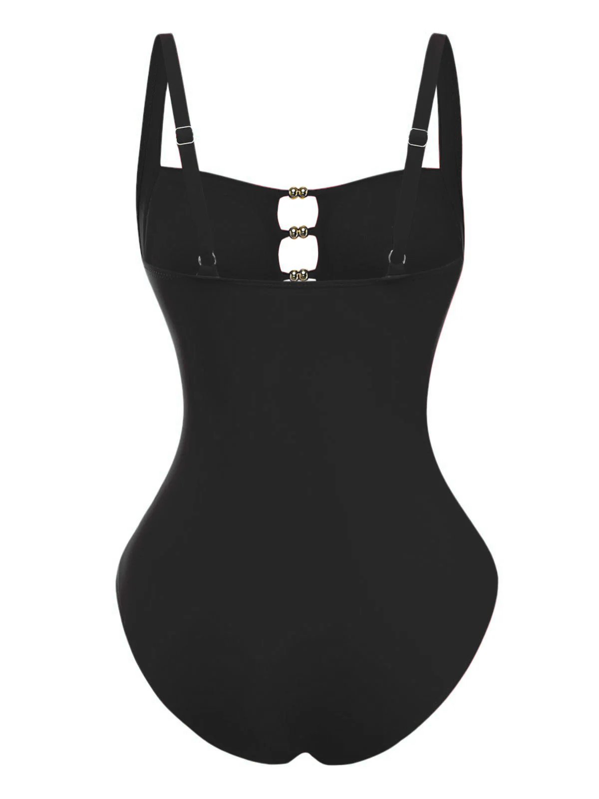 1950s Ruched Cutout Tummy Control One-Piece Swimsuit - Image 11