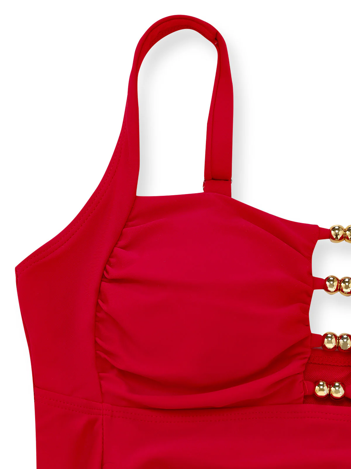 1950s Ruched Cutout Tummy Control One-Piece Swimsuit - Image 6