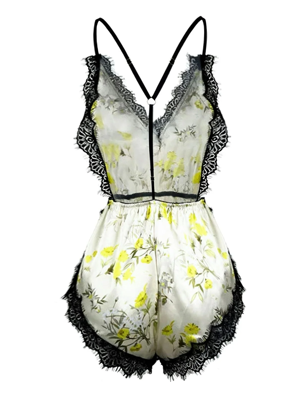 1950s Slip Floral Lace Backless Sleepwear - Image 3