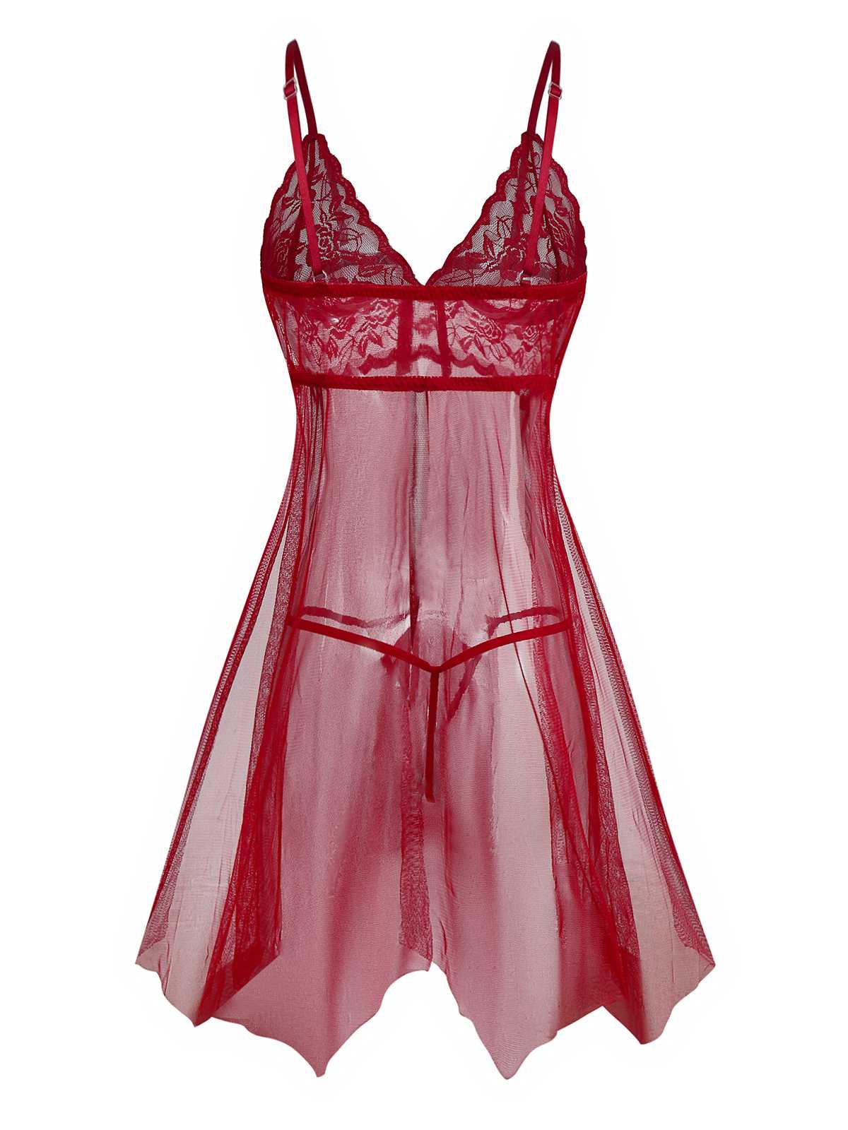 1950s Slip Lace Bow Sheer Nightdress - Image 9
