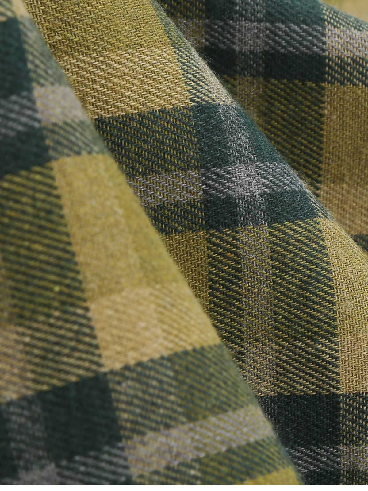 1950s Slip V-Neck Plaid Swing Dress - Image 11