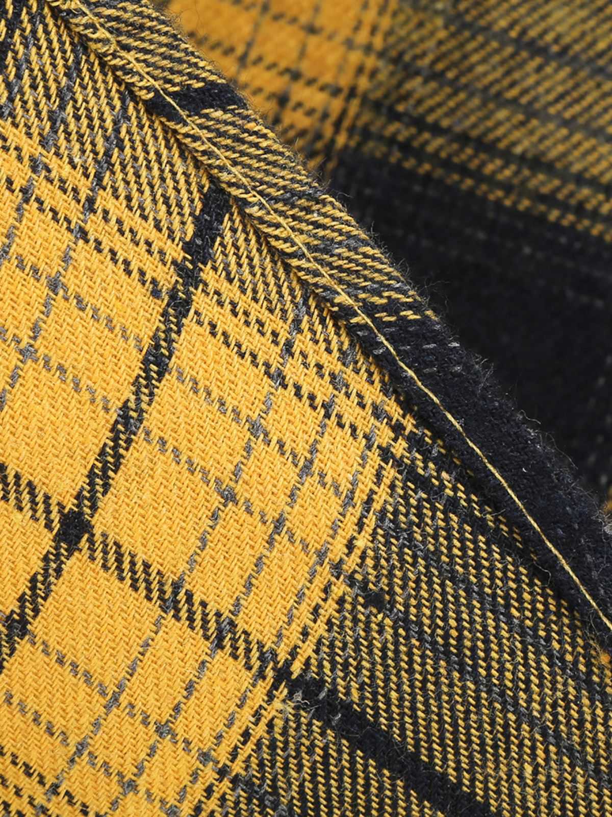 1950s Slip V-Neck Plaid Swing Dress - Image 7