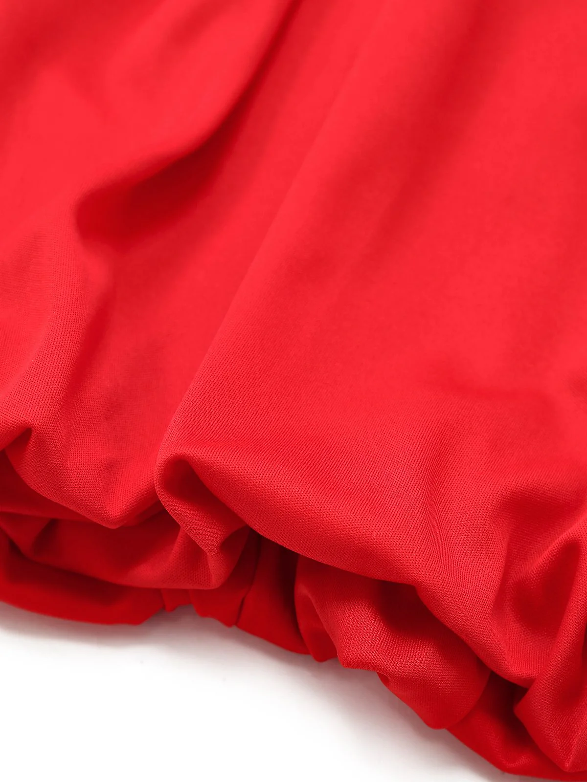 1950s Solid Basque Waist Strapless Bubble Dress - Image 5