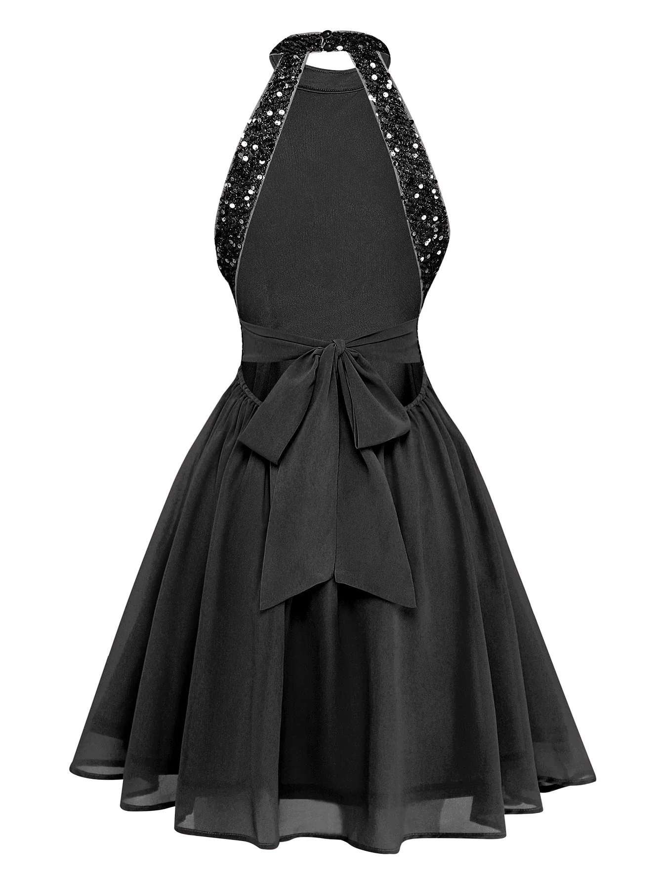 1950s Solid Beaded Sequined Sleeveless Patchwork Dress - Image 9