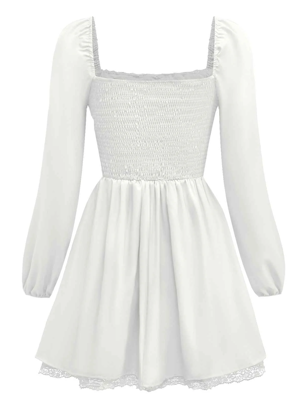1950s Solid Bow Tie Lace Gothic Dress - Image 10