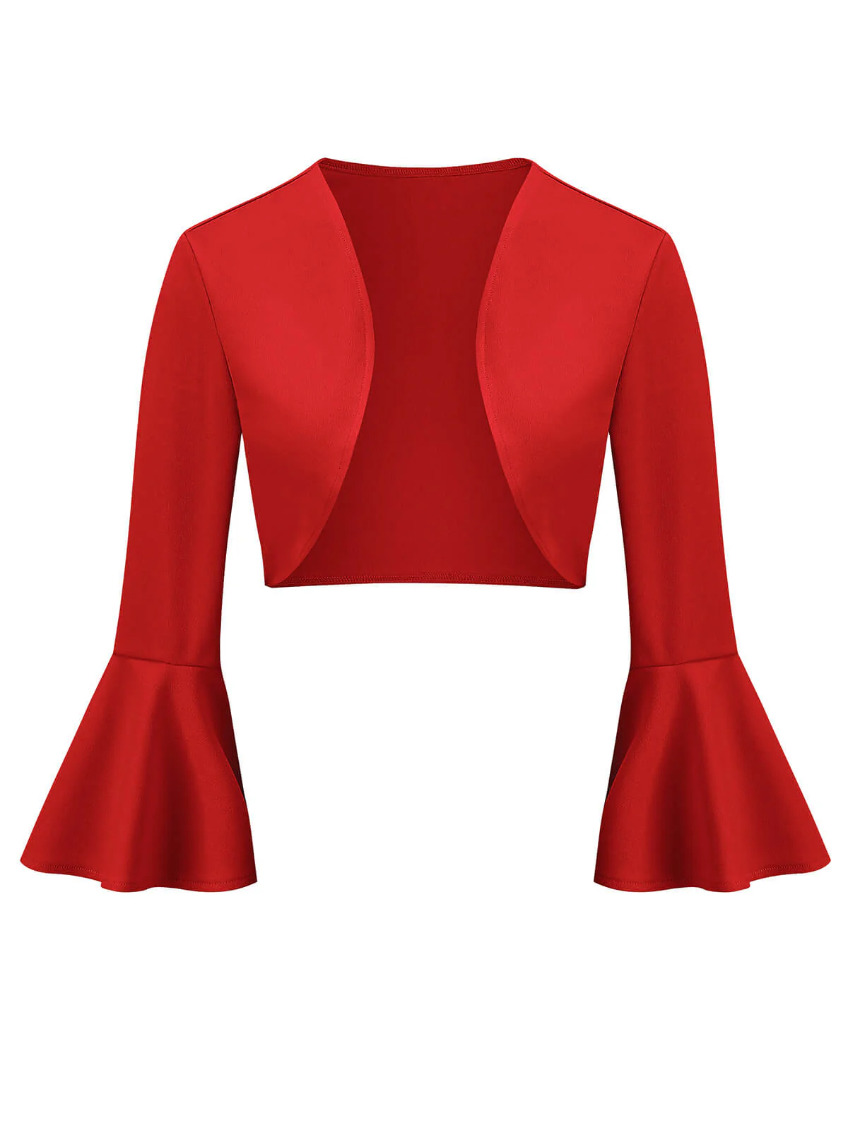 1950s Solid Christmas Trumpet Sleeved Jacket - Image 11