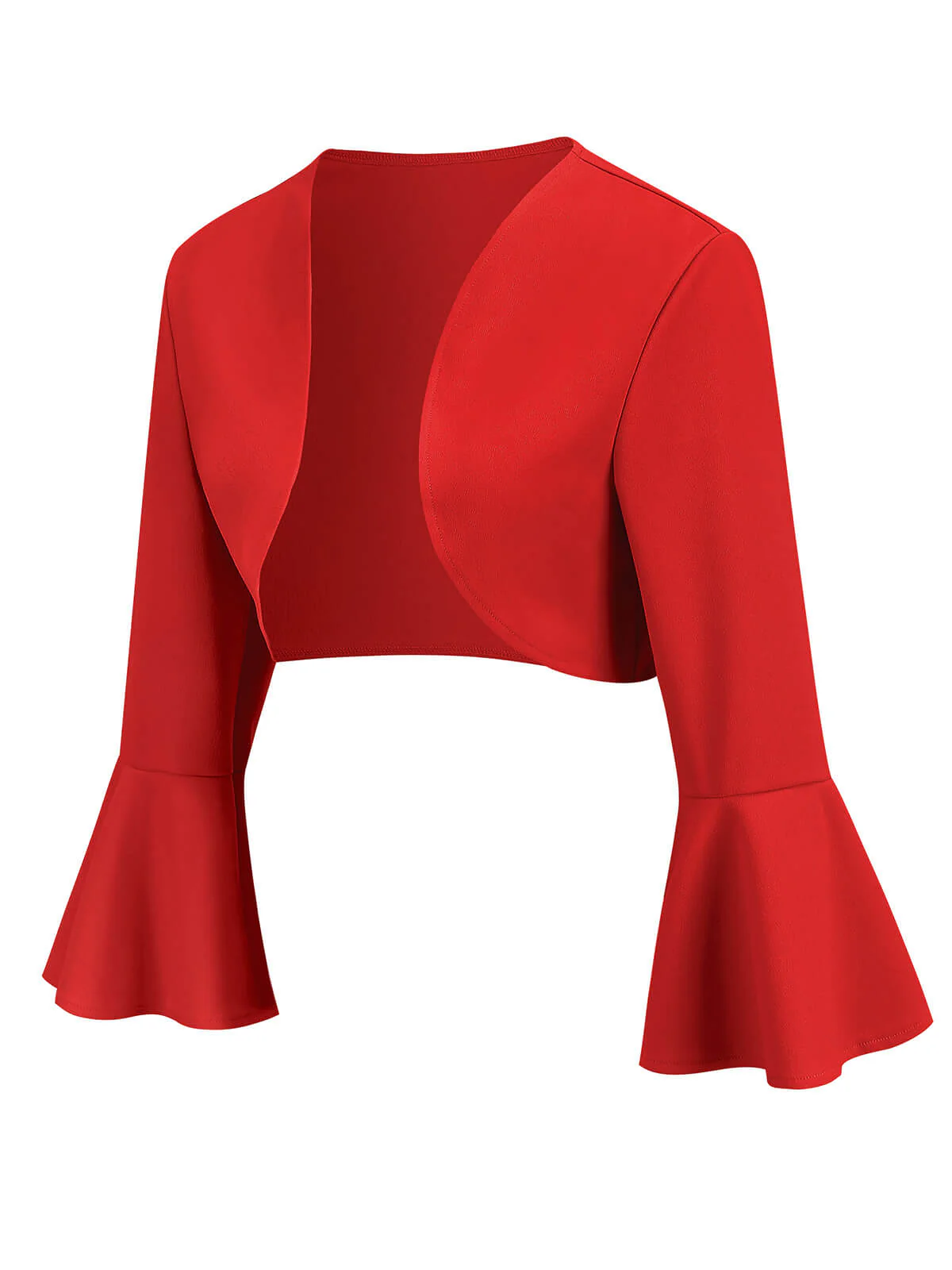 1950s Solid Christmas Trumpet Sleeved Jacket - Image 12