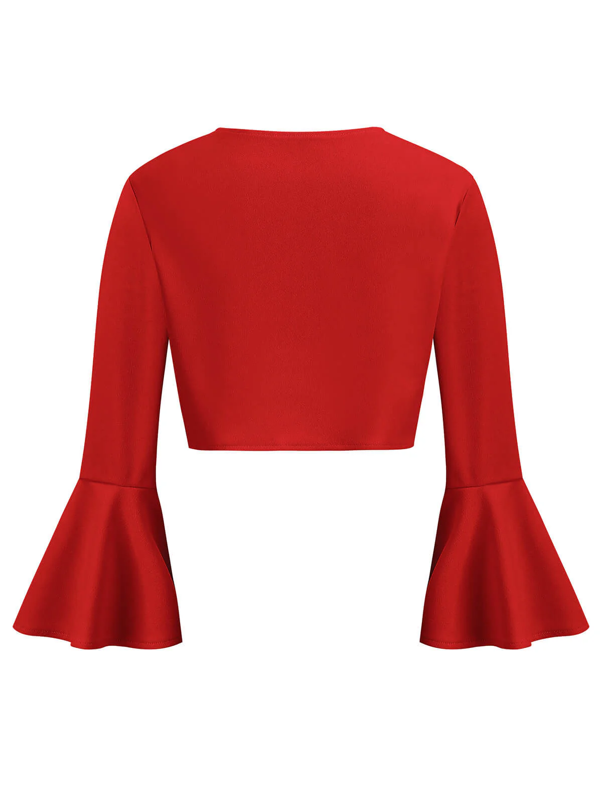 1950s Solid Christmas Trumpet Sleeved Jacket - Image 13