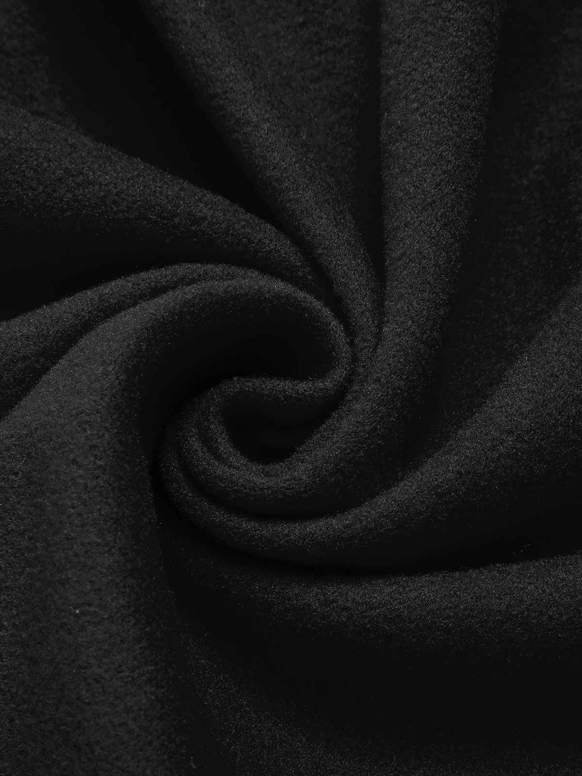 1950s Solid Color Lapel Slim Coat - Image 7