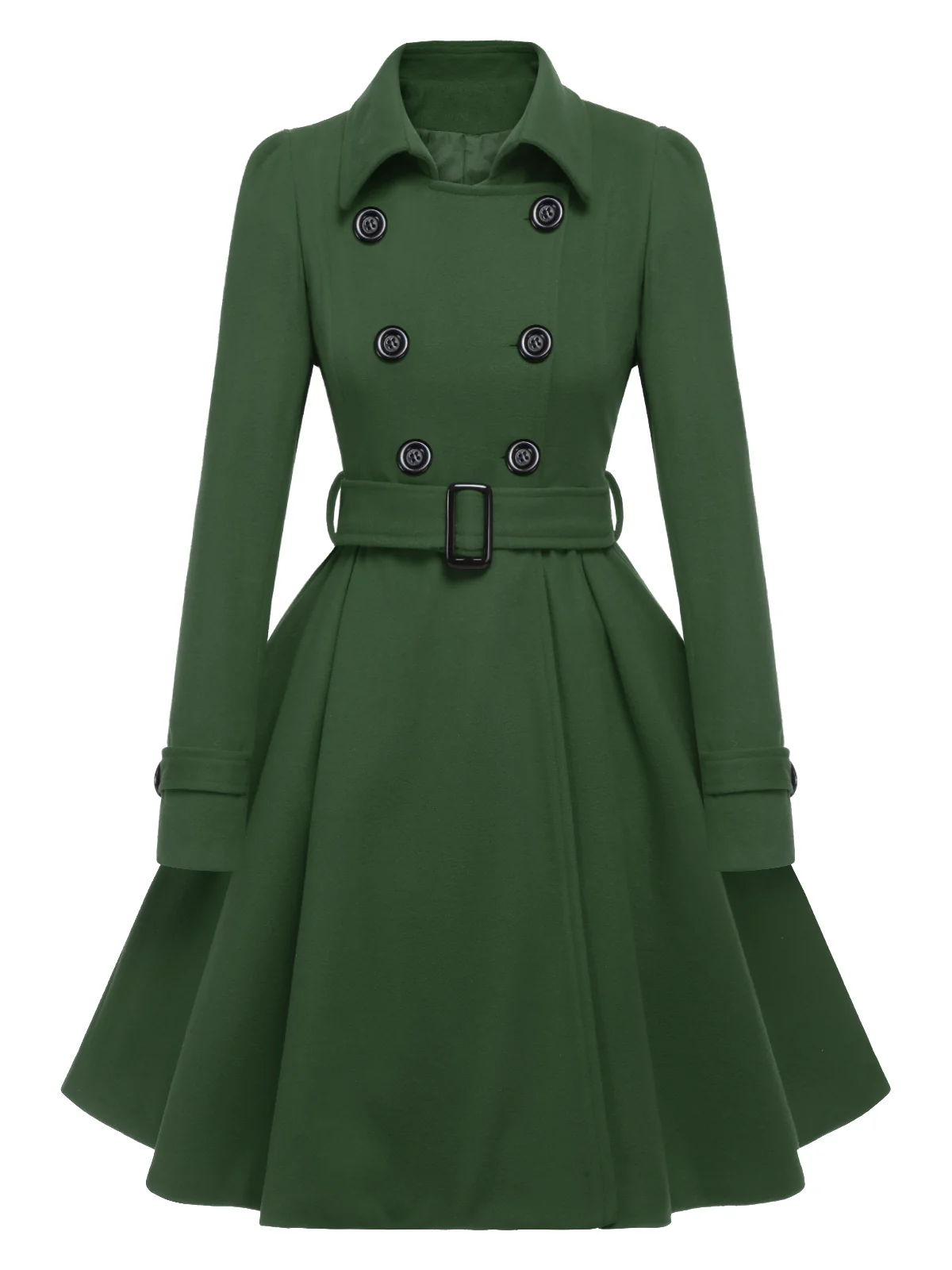 1950s Solid Color Lapel Slim Coat - Image 22