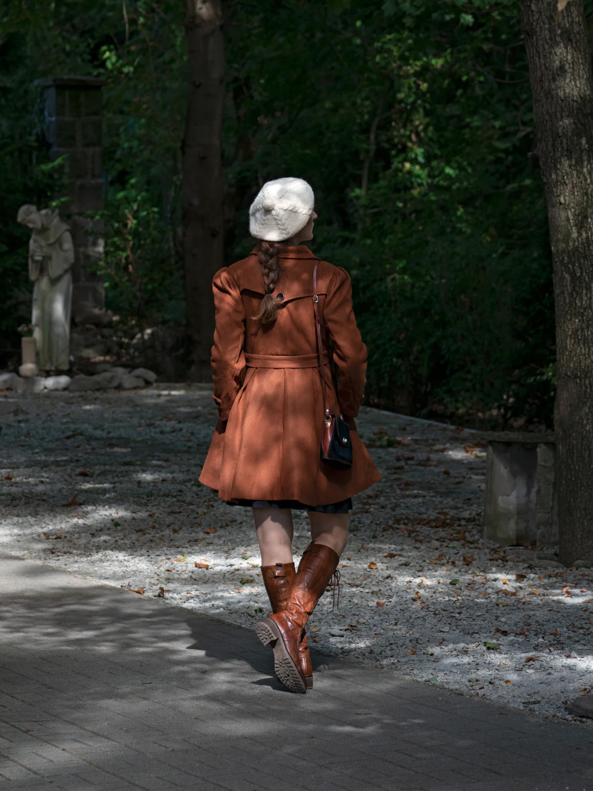 1950s Solid Color Lapel Slim Coat - Image 3