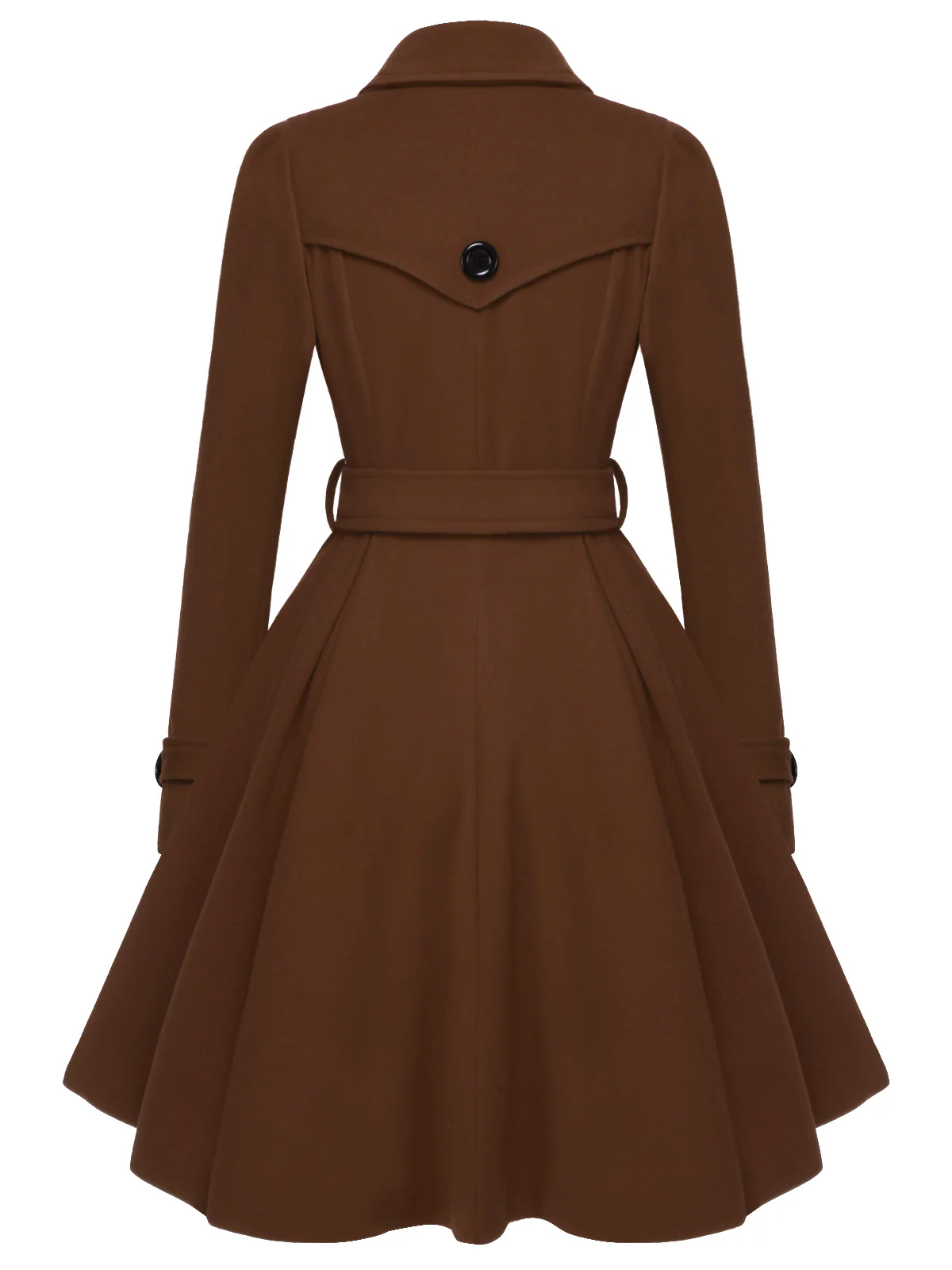 1950s Solid Color Lapel Slim Coat - Image 25