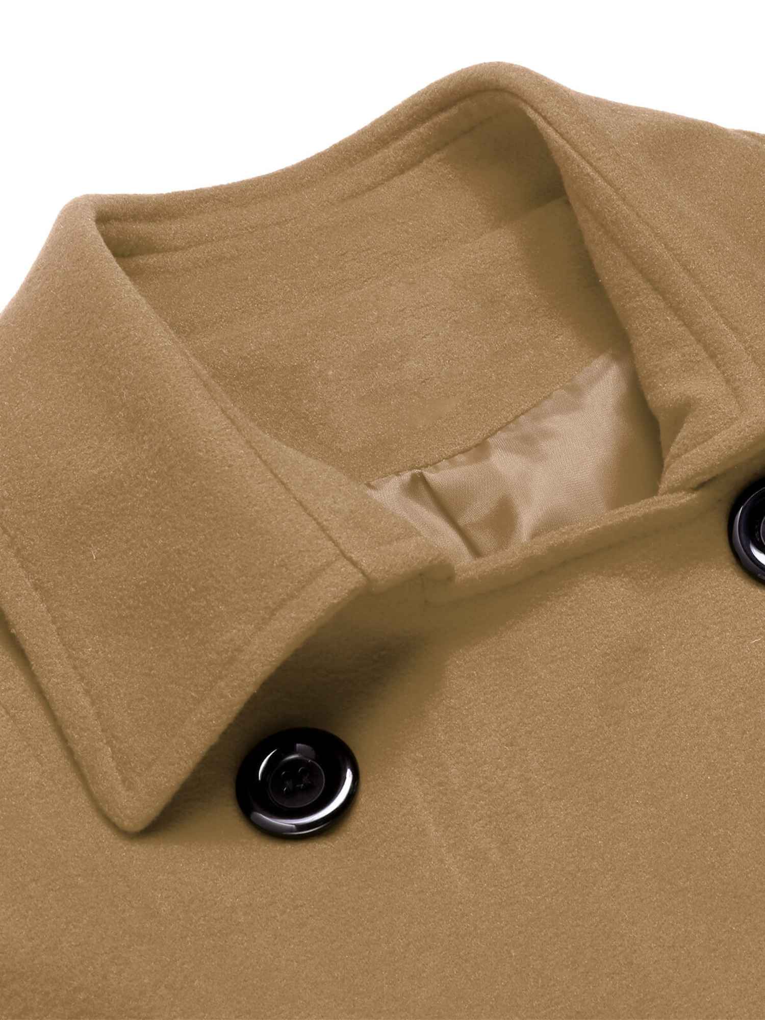 1950s Solid Color Lapel Slim Coat - Image 21