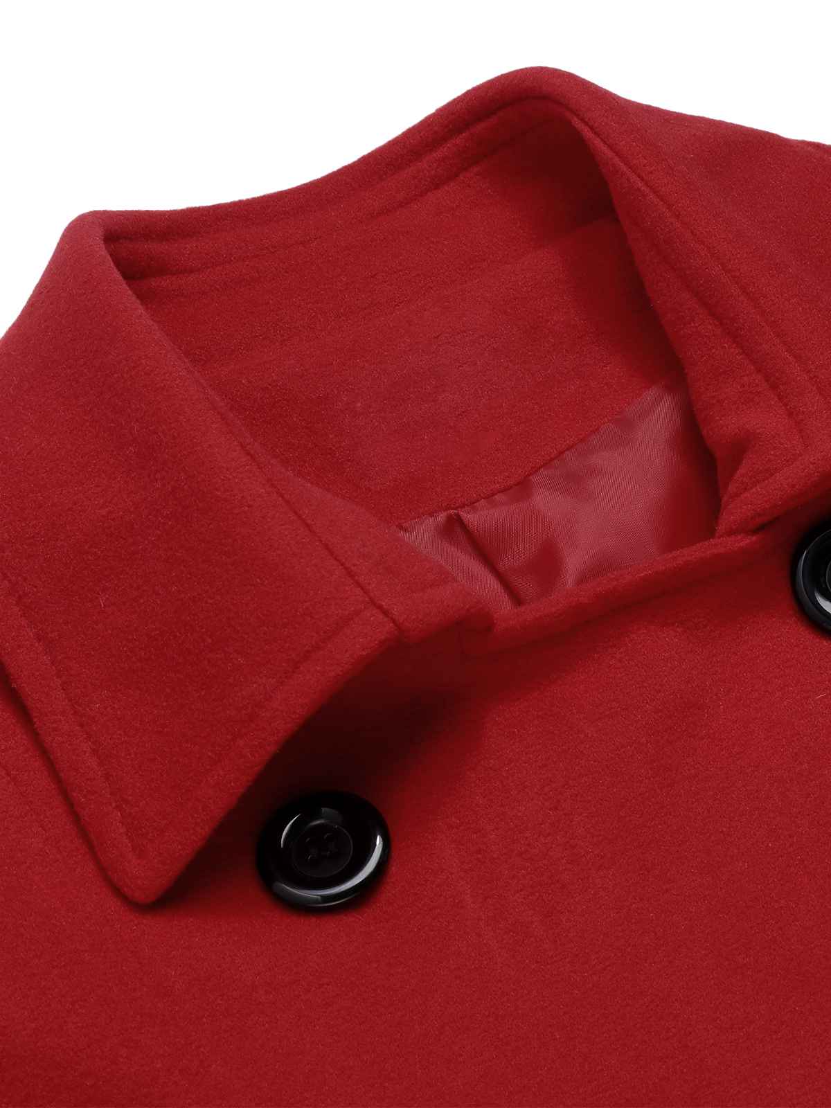 1950s Solid Color Lapel Slim Coat - Image 11